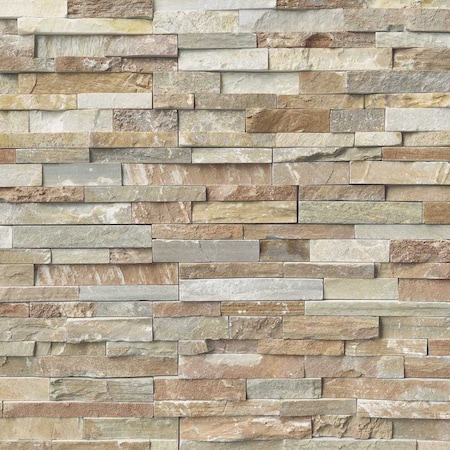 Msi Golden White Splitface Ledger Corner 6 In. X 18 In. Natural Quartzite Wall Tile, 4PK ZOR-PNL-0058